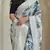 Sky Blue Pure  Organza Saree