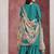Chinon silk light sea green embroidered palazzo readymade salwar suit-Full Stitched free size