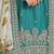 Chinon silk light sea green embroidered palazzo readymade salwar suit-Full Stitched free size