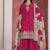 Chinon silk rani pink embroidered palazzo readymade salwar suit-Full Stitched free size