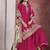 Chinon silk rani pink embroidered palazzo readymade salwar suit-Full Stitched free size