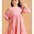 Solid Polyester Wedding Dress for Girls - A-Line, Round Neck, Half Sleeves