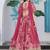 Fascinating Pink Digital Printed with Dori & Zari embroidery Chinnon Silk Fabric Indain Designer Lattest Design Lehenga