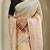 Light Peach Pure  Organza Saree