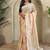 Light Peach Pure  Organza Saree