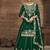 Vichitra silk embroidered dark green readymade suit