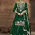Vichitra silk embroidered dark green readymade suit