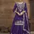 Vichitra silk embroidered purple readymade suit