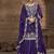 Vichitra silk embroidered purple readymade suit