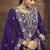 Vichitra silk embroidered purple readymade suit