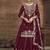 Vichitra silk embroidered maroon readymade suit