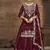 Vichitra silk embroidered maroon readymade suit