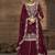 Vichitra silk embroidered maroon readymade suit