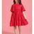Solid Polyester Wedding Dress for Girls - A-Line, Round Neck, Half Sleeves