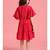 Solid Polyester Wedding Dress for Girls - A-Line, Round Neck, Half Sleeves