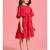 Solid Polyester Wedding Dress for Girls - A-Line, Round Neck, Half Sleeves