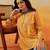 Hand embroidered mustard chanderi lucknowi chikankari indian women short kurti
