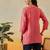 Hand embroidered carrot pink chanderi lucknowi chikankari indian women short kurti