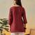Hand embroidered maroon chanderi lucknowi chikankari indian women short kurti