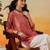 Hand embroidered dusty peach chanderi lucknowi chikankari indian women short kurti