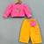 Heart embroidered top with customised pant for girls