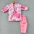 Pink floral kurta with pant for boys