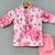 Pink floral kurta with pant for boys