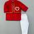 Sequin heart embroidered attached jacket with kurta & pant for boys