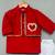 Sequin heart embroidered attached jacket with kurta & pant for boys