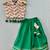 Stylish halter top with matching green lehenga for girls