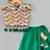 Stylish halter top with matching green lehenga for girls