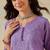 Hand embroidered mauve chanderi lucknowi chikankari indian women short kurti