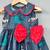 Woodland print grey dress with bow for girls