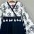 Stylish black & white floral jumpsuit for girls