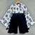 Stylish black & white floral jumpsuit for girls