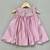 English pink satin dress with sequin yoke for girls