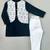 Tiger printed attached nehru jacket with kurta & pants for boys