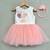 Floral hand embroidered dress with hairband for girls