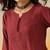 Hand embroidered maroon chanderi lucknowi chikankari indian women short kurti