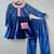 Applique embroidered velvet kurti with pants for girls