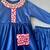 Applique embroidered velvet kurti with pants for girls