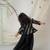 Royal black brocade peplum blouse with lehenga for girls