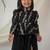 Royal black brocade peplum blouse with lehenga for girls
