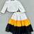 Floral hand embroidered top with tiered lehenged for girls