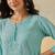 Hand embroidered sky blue chanderi lucknowi chikankari indian women short kurti