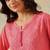 Hand embroidered carrot pink chanderi lucknowi chikankari indian women short kurti