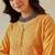 Hand embroidered mustard chanderi lucknowi chikankari indian women short kurti