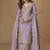 Lavender simar silk embroidered designer plazzo suit