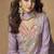 Lavender simar silk embroidered designer plazzo suit