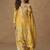 Yellow simar silk embroidered designer plazzo suit